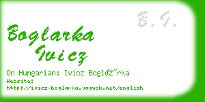 boglarka ivicz business card